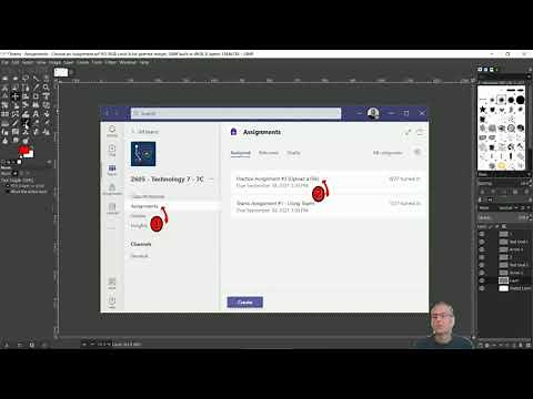 GIMP 06 - Layers - Visible or invisible, Group, Move up and down, Add new, Copy-Paste (Floating)