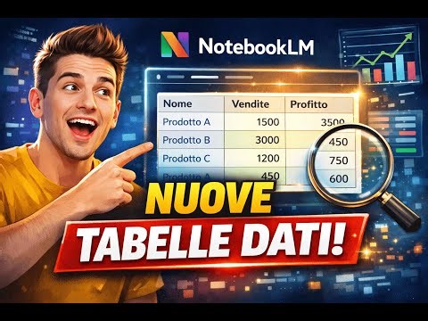 Tabelle dati in NotebookLM🎓 Didattica a distanza per tutti