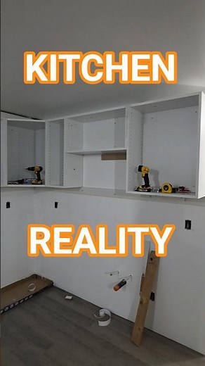From Paper to Reality: Upper Cabinets are Up! 📝✨​ #kitchenrenovation #interiordesign #construction