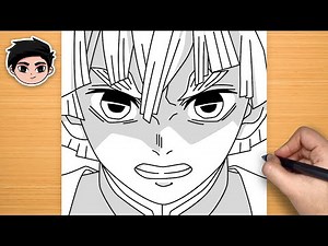 Easy Anime Drawing | How to Draw Zenitsu Agatsuma (Serious face) from Demon Slayer Step-by-Step