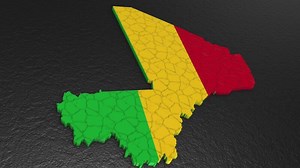 Mali map 3d. 3d map of Mali.