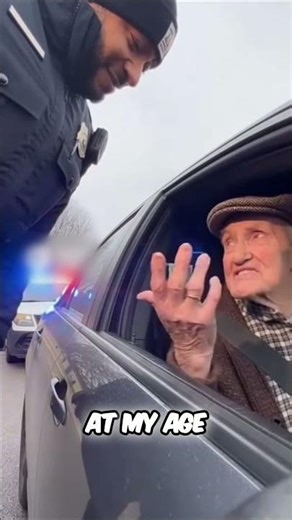 Old driver roasts cop during traffic stop #viral #funny #shorts