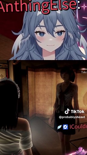 The jiggle physics are too much 😭 #vtuber #fatalframe #horror #horrorgame #fatalframe5