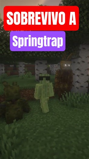 Sobrevivo a Springtrap en Minecraft (Mira el vídeo completo) #minecraft #terror #springtrap