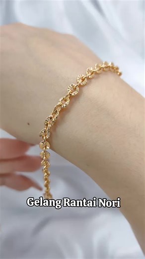 Gelang Rantai Nori - Aksesoris Perhiasan Lapis Emas Anti Luntur