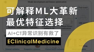 EClinicalMedicine：可解释机器学习革新，最优特征选择是重点！AI+CT异常识别