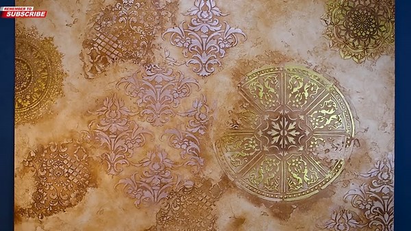 DIY antique textured wall art: Step-by-step stencil & plaster tutorial