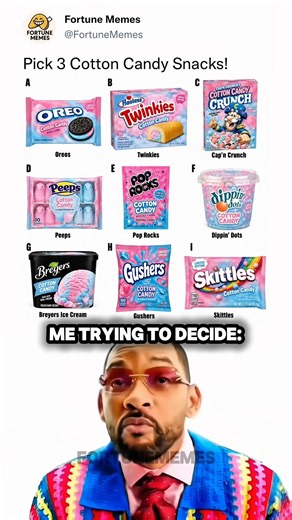 Pick 3 Cotton Candy Snacks! 🍭 #trollface