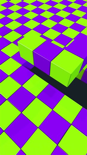 Purple & Green Checkerboard Loop 6 #satisfying #3d