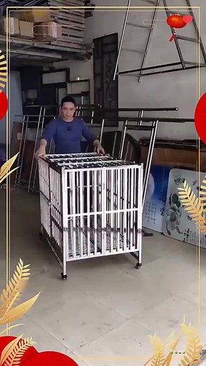 Stainless Steel Foldable Dog Cage for Large and Small Dogs