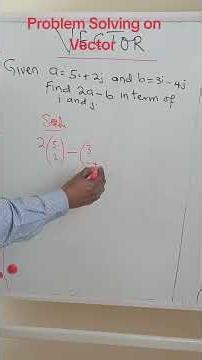 How to solve a vector #vector #columnvector #alevelmaths #gcsemaths