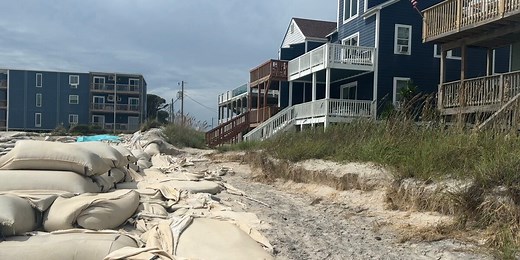 Erosion impacts North Topsail Beach and along the coast