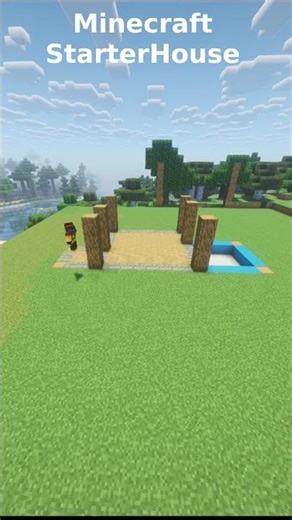 Minecraft Starter House 🏡 | Easy Survival Build #shorts