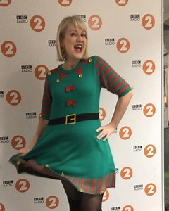 Merry Christmas 🎄 Santa’s little helper this morning on @bbcradio2 | Nicki Chapman
