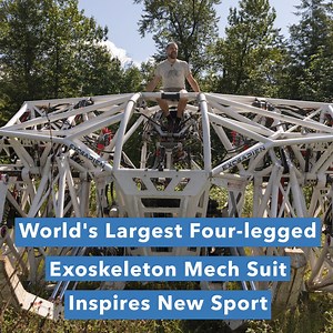 ▶ Jonathan Tippett, a Canadian-born artist and mechanical engineer, created the world’s largest exoskeleton mech suit and is the founder of Exosapien Technologies. Tippett began to realize his dream of creating the mechanical suit in 2003 while at the annual communal gathering in the desolate desert along the California and Nevada border. After thinking with his other engineer friends about it and working their normal jobs — Tippett once designed brain implants for neurovascular disease — they f