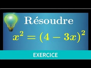 Equation • Résoudre x²=(4-3x)² • factoriser identité remarquable • règle du produit nul • seconde
