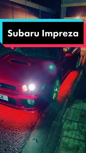 Ruby arriving at a car meet. #underglow #subaru #carguy #wrx #impreza #maxpower