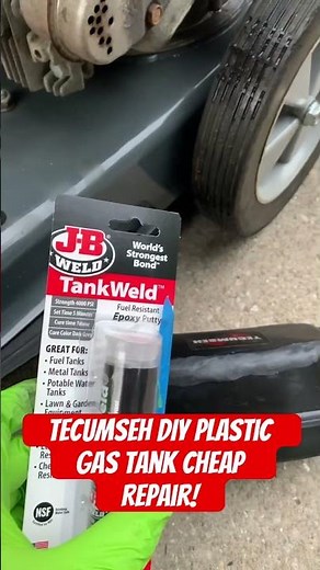 Tecumseh plastic gas tank repair you can do! #mower