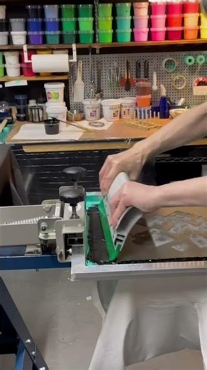 シルクスクリーンプリント実演 HIGH BIASカセットテープ Tシャツプリント