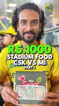 ₹1000 Match Food Challenge at CSK vs Mumbai!! 🏏 #Ad