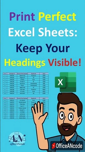 How to Print Headings on Every Page in Excel Sheets | #OfficeANcode
