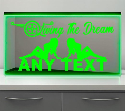 Truck Cab RGB Colour changing led mirror light board, customisable