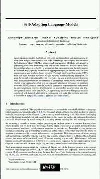 SEAL — Self-Adapting Language Models