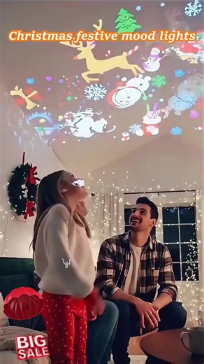 【Christmas Magic Projection Lamp🎄｜Instantly Create a Dreamlike Space】 Tired of run-of-the-mill Christmas decorations? This USB projection lamp instantly fills your home with snowflakes❄️, stars🌟 and Santa Claus🎅! Over 10 dynamic patterns cycle through, with adjustable focus for 360° projection. Simply connect to a power bank and it's ready to use～ Effortlessly create cosy lighting for home or parties, infusing every corner with festive magic ✨ #ChristmasProjector #FestiveAtmosphere #HomeDecor