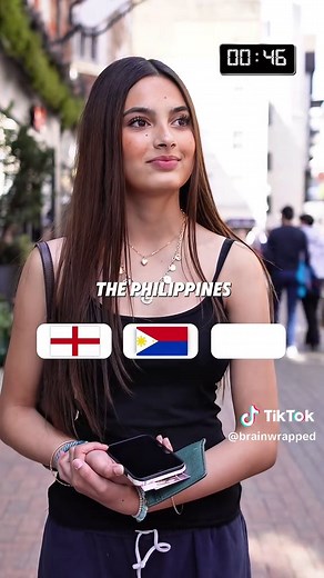 Can you guess which three countries she is from? This is actually impossible! #streetinterview #guessthecountry #england #phillipines #india