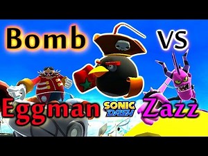 Sonic Dash - Angry Bird Bomb VS Eggman VS Zazz [Widescreen / Landscape 1080p]