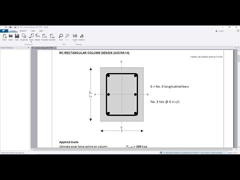 Tekla Tedds tutorials for Beginner | Analysis and Design Rectangular column As per ACI 318 | Lec-05
