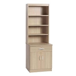 R White Cupboard Drawer Chest with OSD Hutch