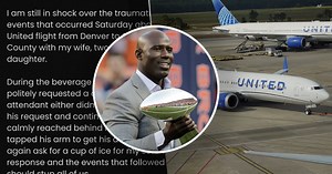 'Still in shock': Former Bronco Terrell Davis says he was handcuffed, escorted off United flight