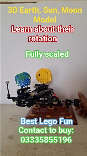 Lego Bricks: Earth Sun Moon Model