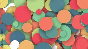 The overlapping circle animation background for advertising or presentations for news or product advertising in various media such as social media, web, tv or video media