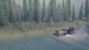 Spintires Mudrunner -  Custom Maps, MAN trucks and trailersMods video