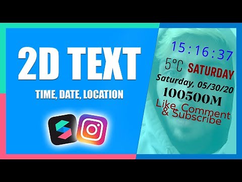 2D Text Filter Effect (Time, Date, Location, Temperature) | Instagram & Facebook | Spark AR Tutorial