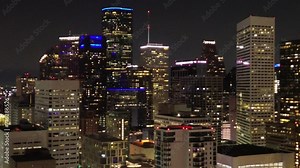 Downtown Houston, Texas skyline with traffic
