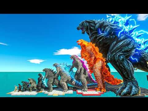 EVOLUTION of GODZILLA EARTH Size Comparison VS King Ghidorah + Super Mechagodzilla + King Kong