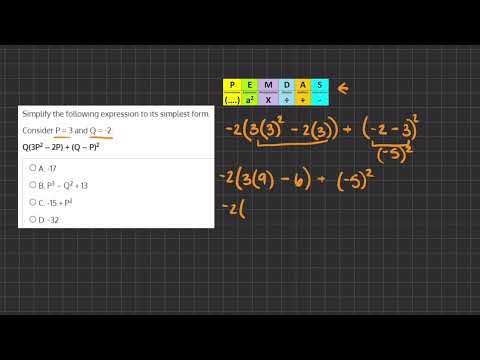 Algebra Benchmark Simulation - Video Solution 3