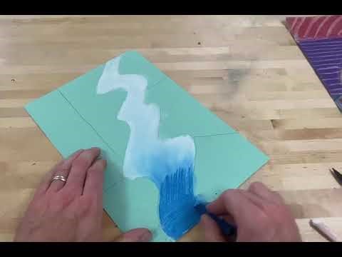 Chalk Pastel Abstract Landscape