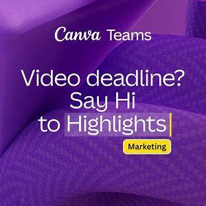 8.7K views | Save time on manual editing with Highlights. Instantly generate short, snappy clips from your videos without lifting a finger. Using powerful AI technology, you now can analyze your footage and pinpoint the best parts of your videos in seconds. | Canva | Facebook