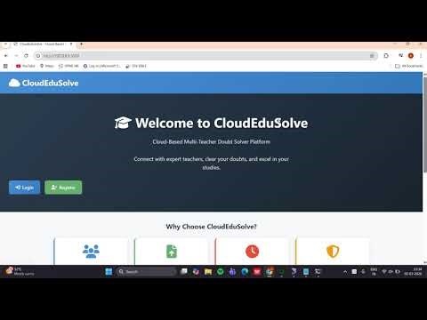 Cloud Based Multi Teacher Doubt Solver Platform cloud edusolve Python Project
