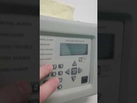 Silent Knight fire alarm system test.