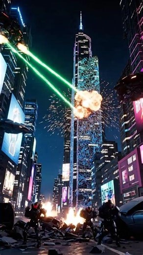 Alien Attack in Neon City – Humans Strike Back!