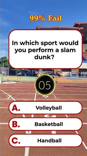 In which sport would you perform a slam dunk | Brain Knowledge Quiz | USA GK Quiz