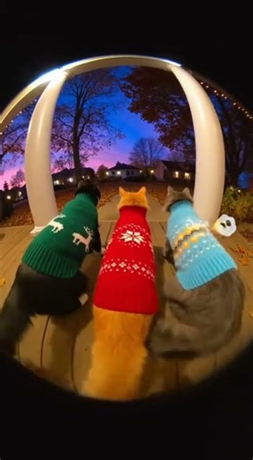 Cozy Porch Cat Dance Party