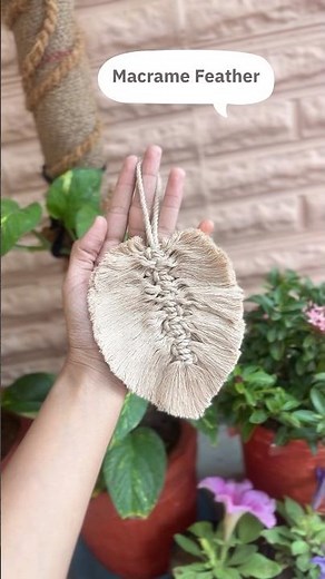 How to make Macrame feather | macrame tutorial | easy macrame #macrametutorial #macramedesigns
