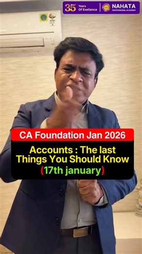 Nahata Professional Academy™ on Instagram: "CA Foundation Jan 2026 students,Accounts becomes scoring when your core concepts are clear and your working is correct. This video and PDF cover the most important Accounts areas that students usually find confusing but are regularly tested in the exam.Topics like forfeiture and capital reserve, debenture redemption, preference shares, bills of exchange, single entry workings, and partnership dissolution are explained in an exam-oriented way. If you re