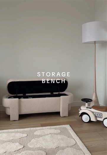 Stylish Storage Bench for Nursery and Entryway
